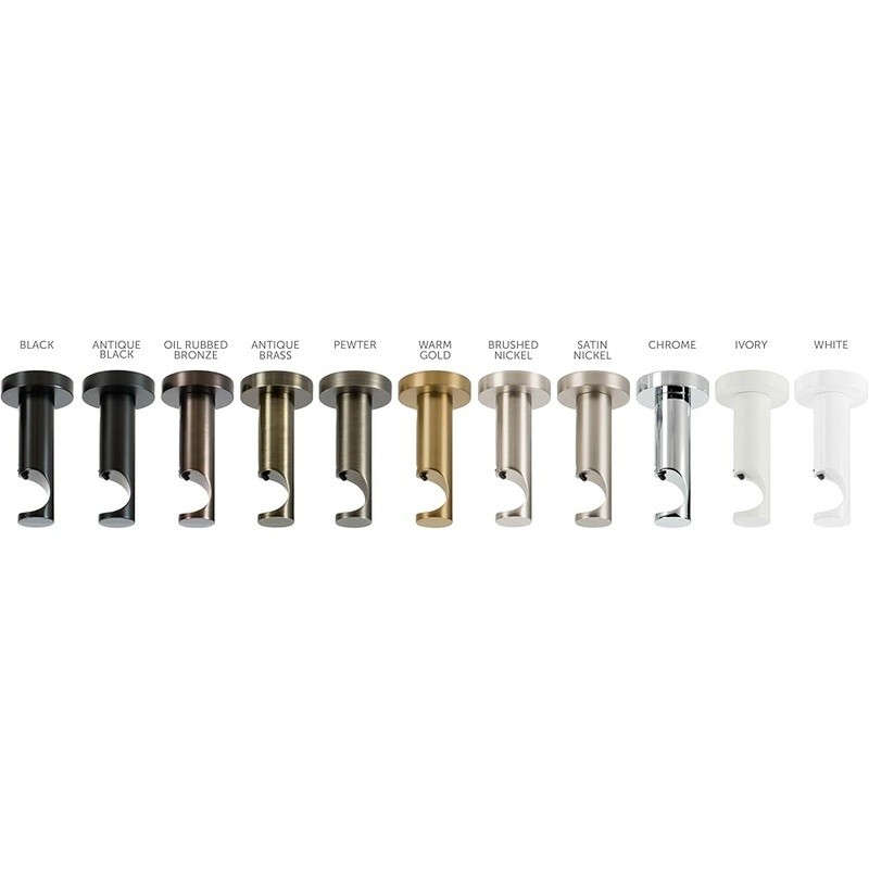 Curtain Rod Brackets Wall Ceiling Mount Durable Alloy Steel Universal Holders US