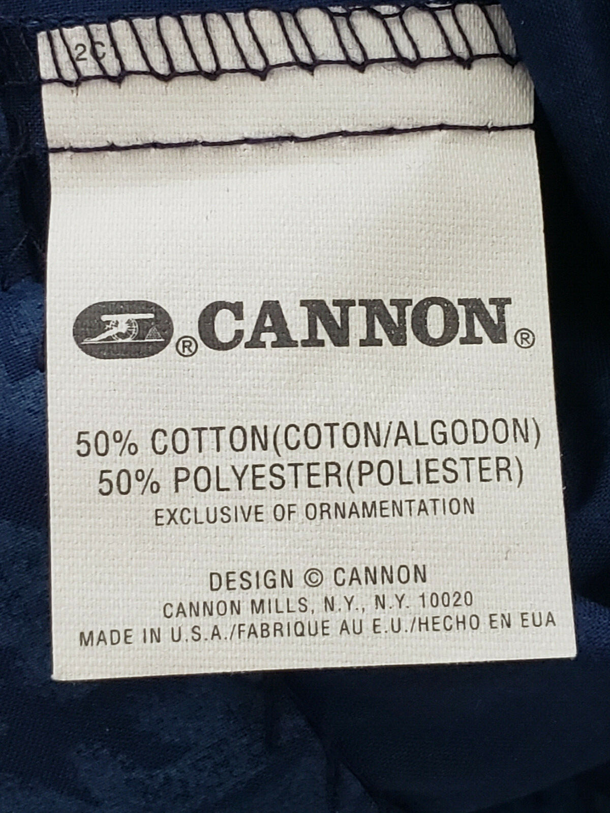 Vintage Cannon Balloon Valance Scroll Blue 84 X 17.5 in Approx Made In USA