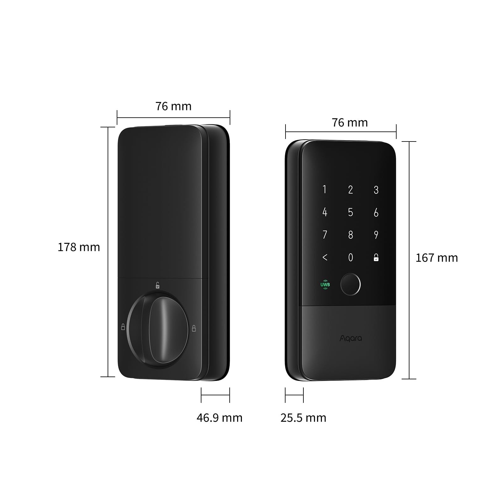 Aqara UWB Smart Lock U400, Matter Over Thread, Apple Home Key, Fingerprint Ke…