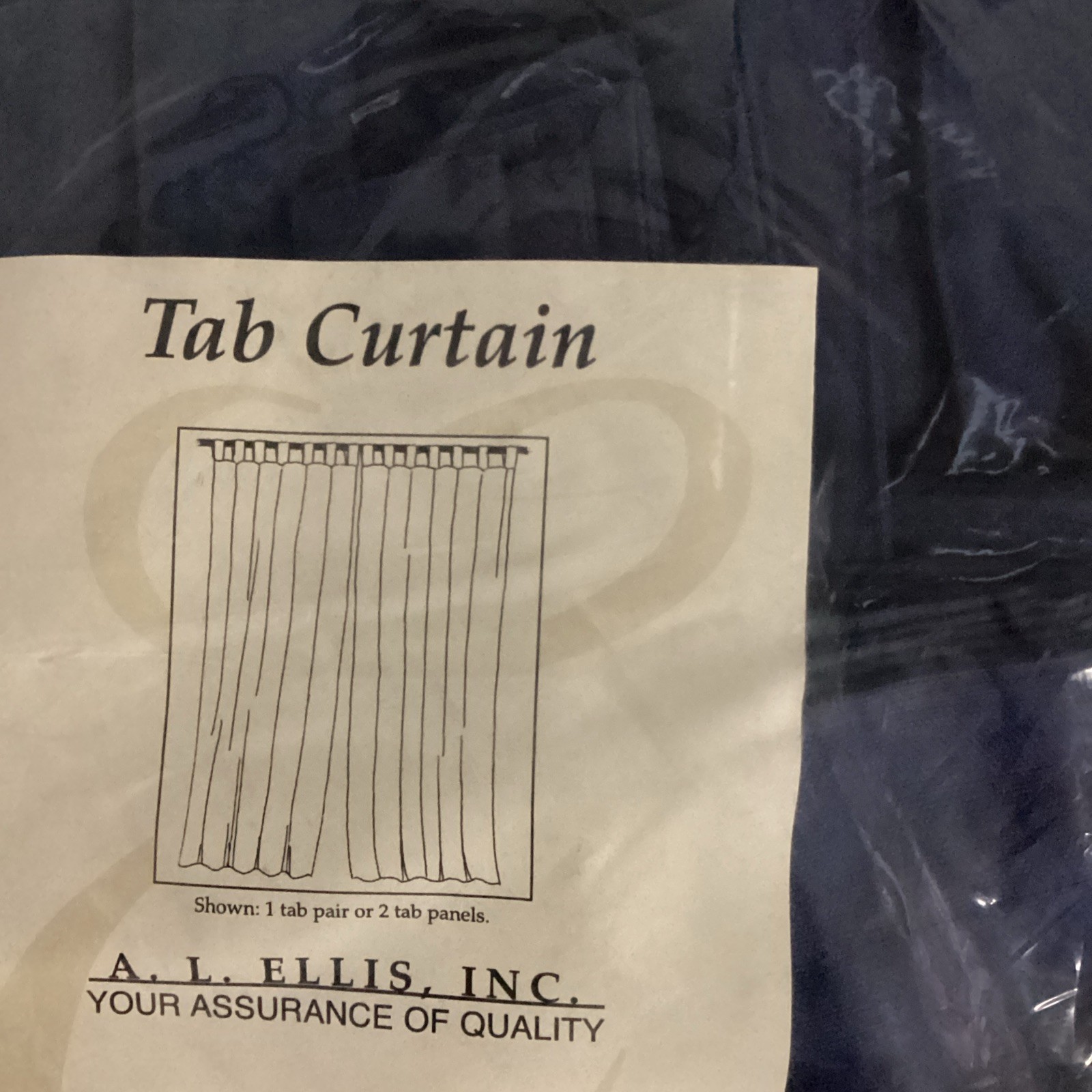 A. L. ELLIS INC – Blue Tab Top 2 Panel Curtains – 80” x 54″ USA Cotton