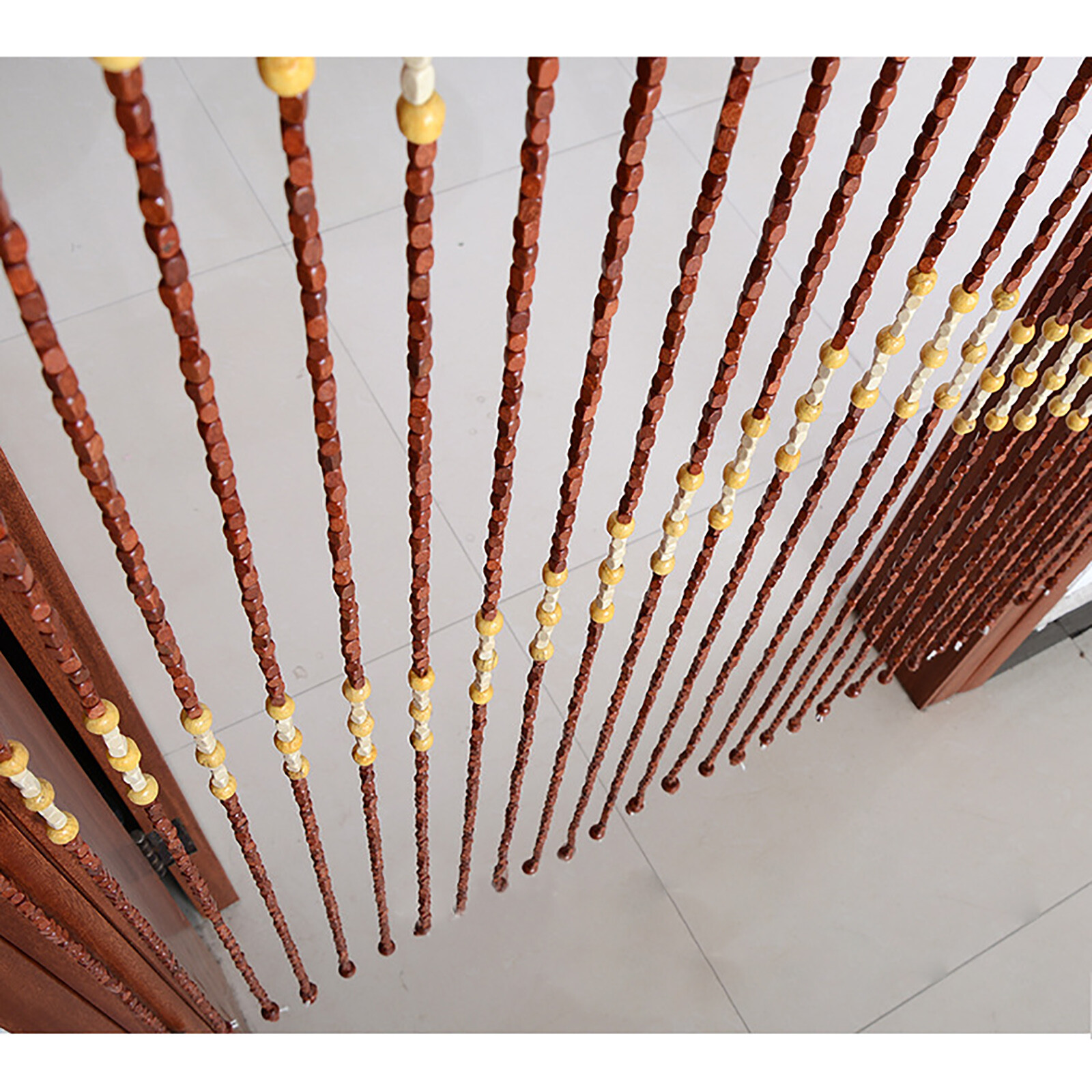 Bamboo bead curtain for Doorway, String Door Curtains Beaded, Wooden Curtain