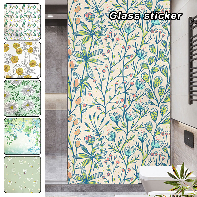 Window Flower Film Vinyl Stained Glass Window Sticker Protection Tint
