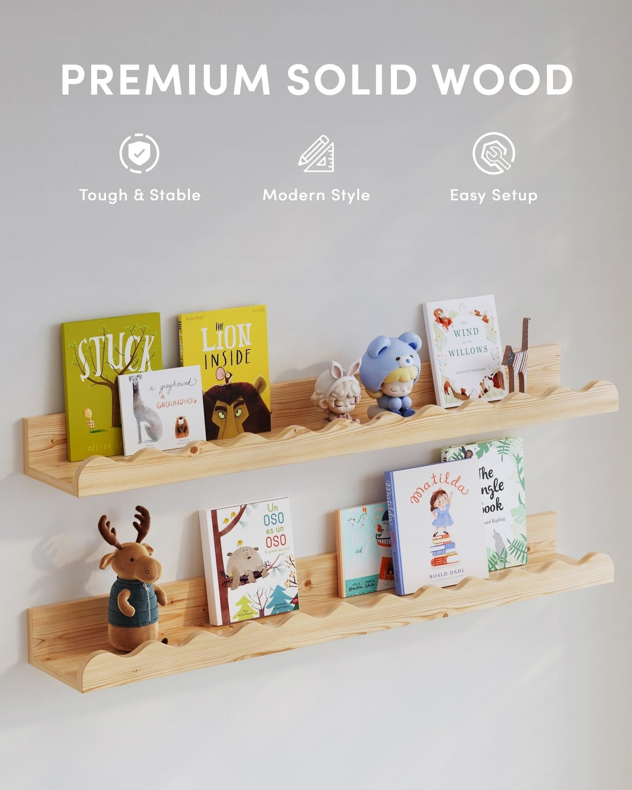 Seocry Nusery Shelves (23 Inches, Wood) 23 Inches