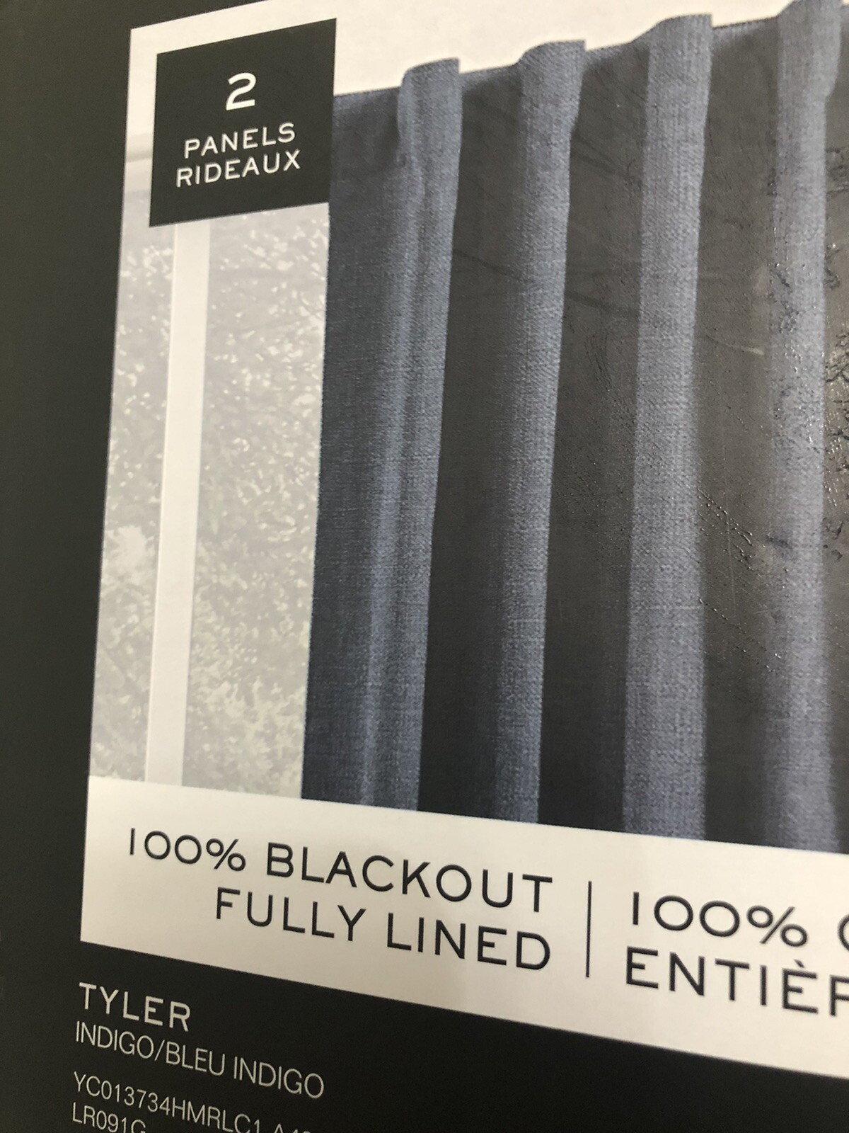Ralph Lauren Two Back Tab Panels 50” X 84” 100% Blackout Fully Lined INDIGO BLUE