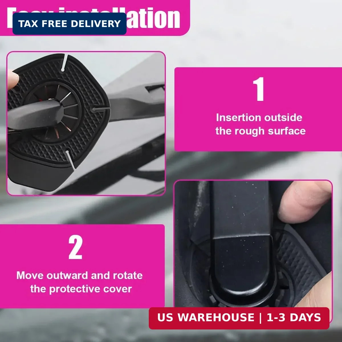 2PCS Car Windshield Wiper Arm Hole Protector Dust Cover, Silicone Car Wiper Blad