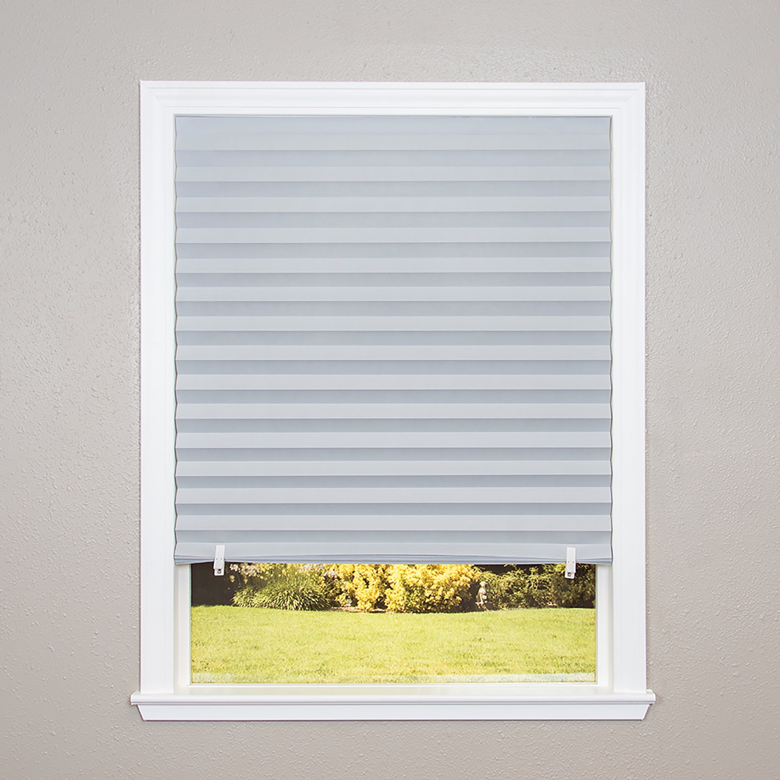 No Tools Original Room Darkening Pleated Paper Shade Gray, 36 in x 72 in
