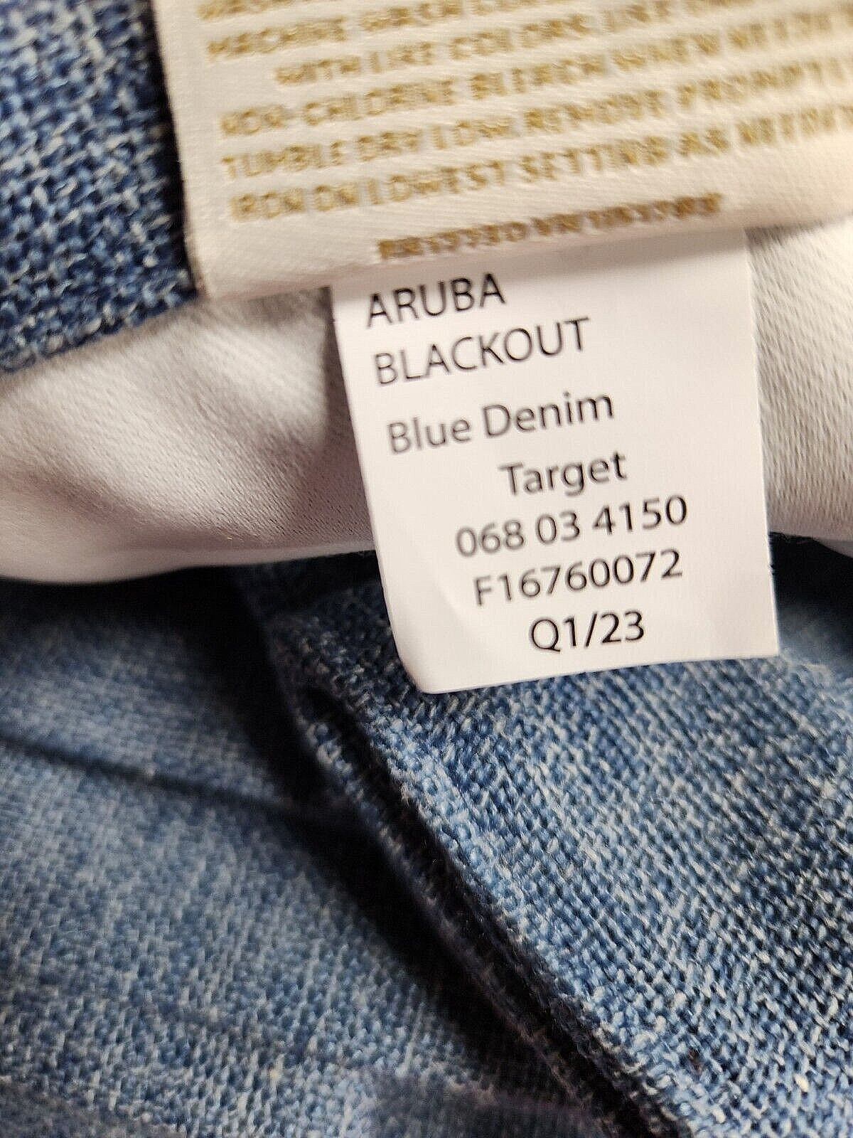 1 Aruba Window Curtain Panel Blue Denim Blackout – 50″x84″ – Threshold