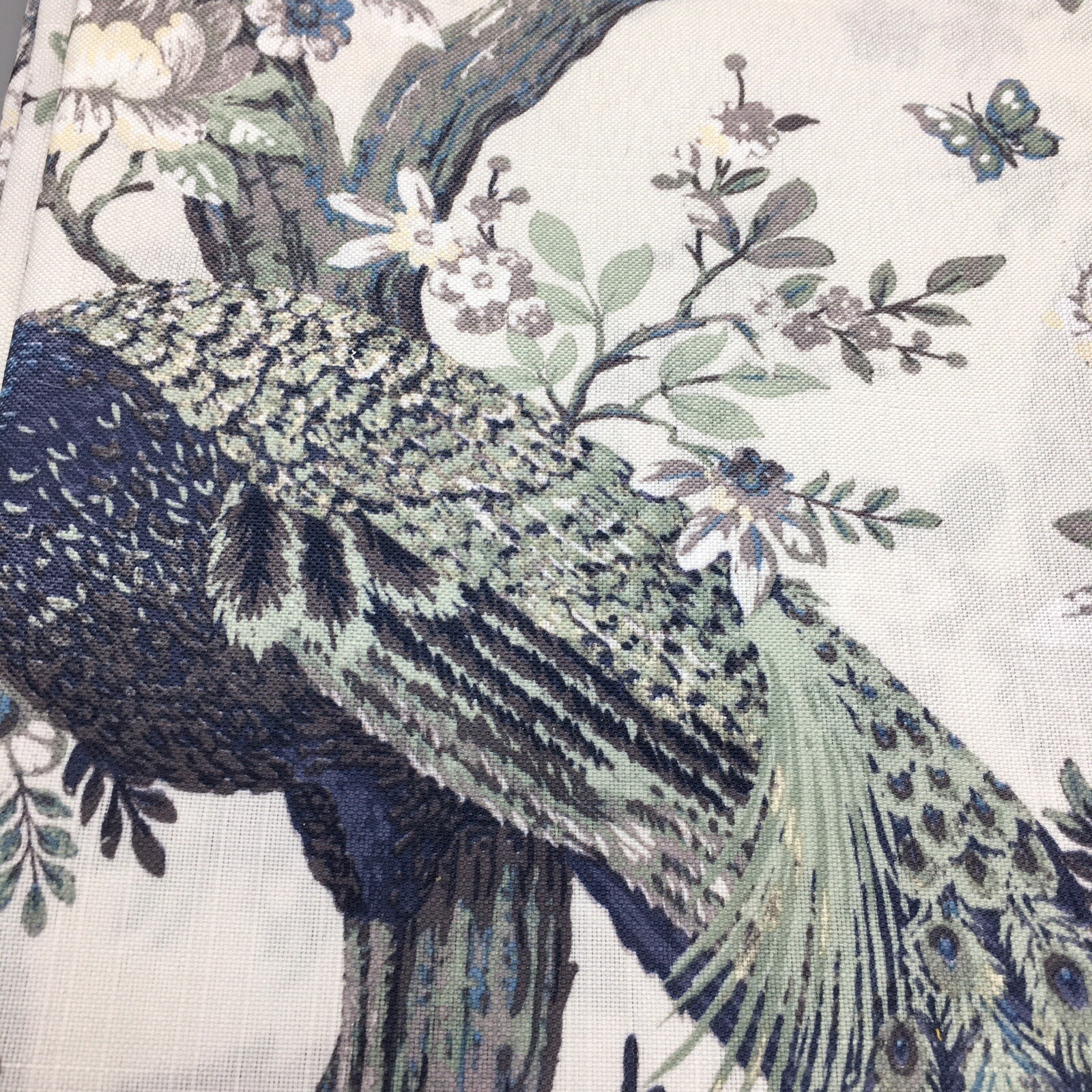 Laura Ashley Peacock 2 Window Curtain Panels 38×96 Belvedere Floral Blue Green
