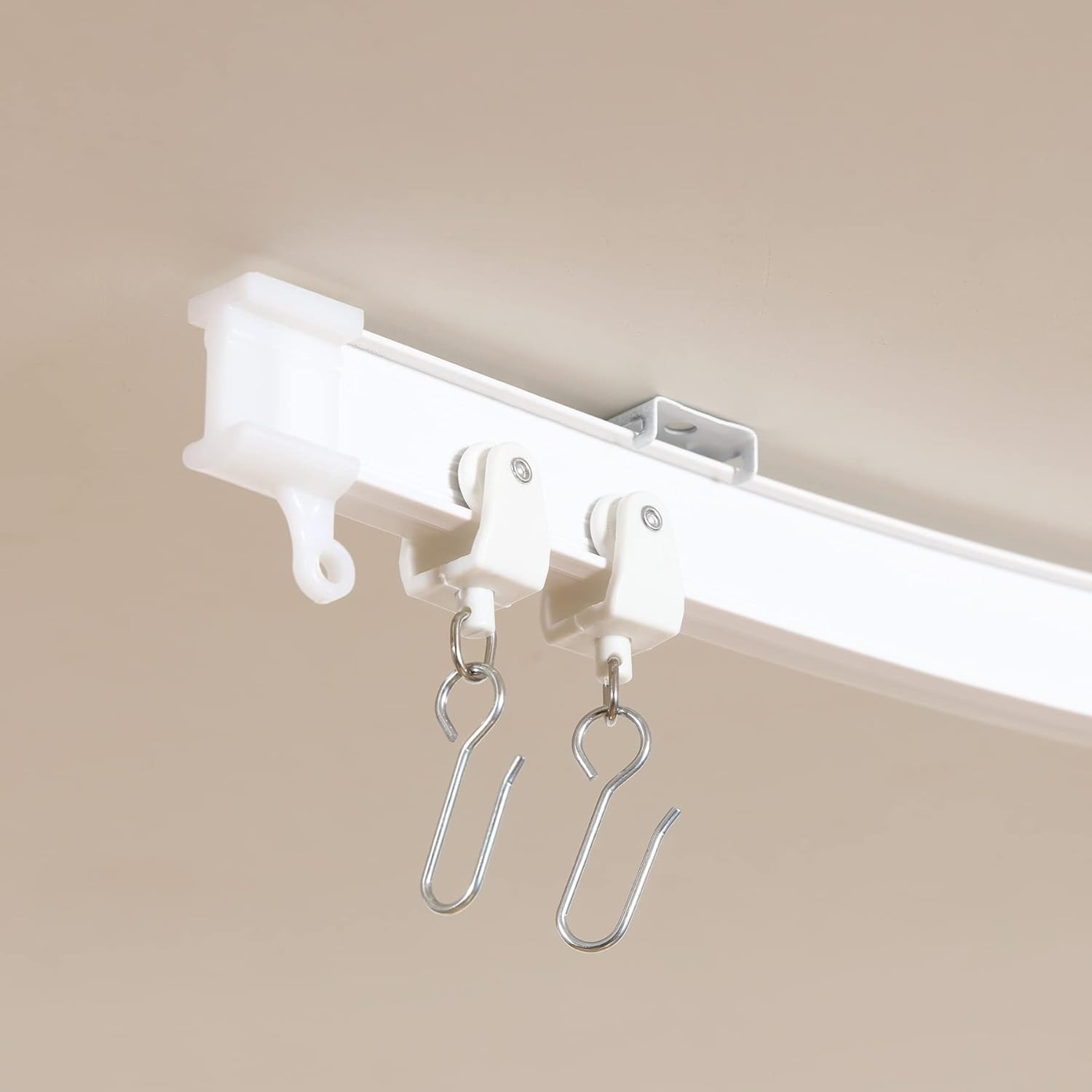Customizable Ceiling Curtain Track, Smooth Gliding for Shower or Room Dividers