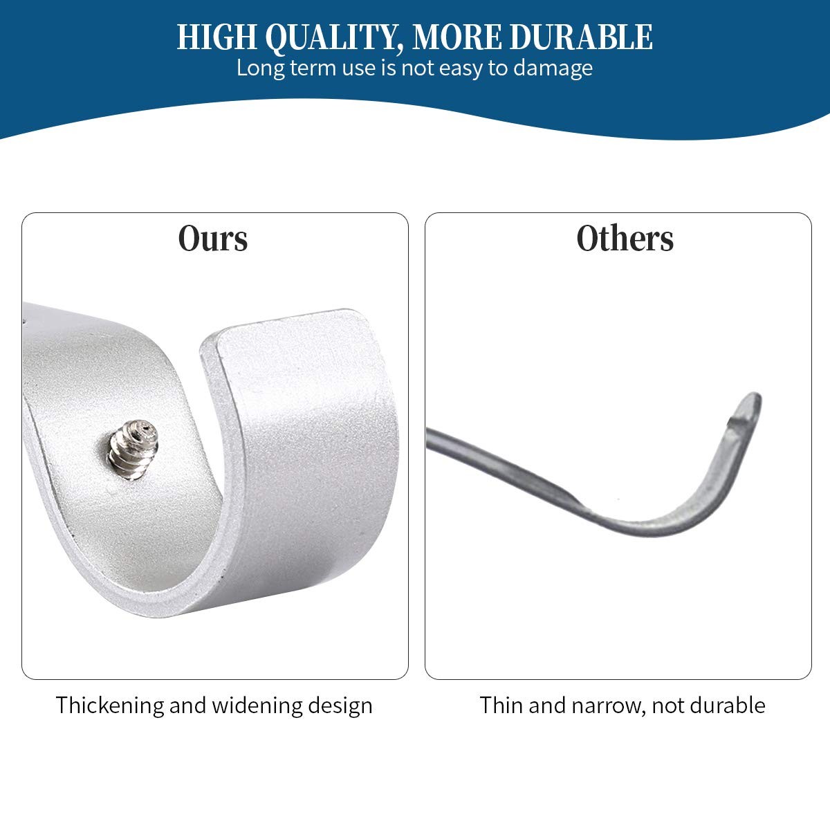 Anndason Heavy Duty Adjustable Curtain Rod Brackets Rod Holders for 1 Inch Ro…