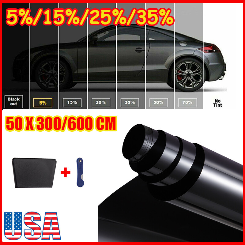 5%/15%/25%/35% VLT Uncut Window Roll Tint Film 20″ x 20ft Car Home Office Glass