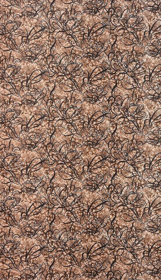 2 Piece Printed Polyester Ringtop Window Door Boho Curtain Set 5 7 9 Feet- Brown