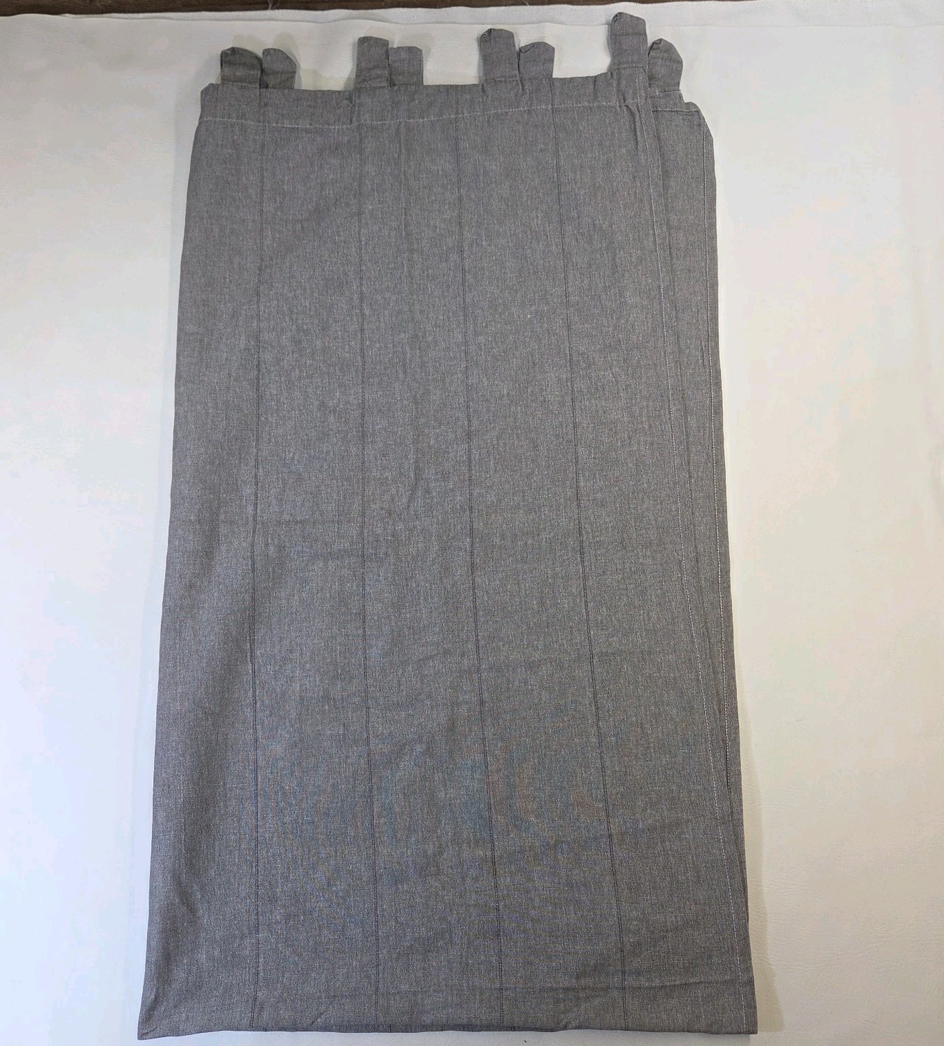 IKEA Lenda Curtain Panel 55″ x 98” Gray 100% Cotton Linen-Style Modern Farmhouse
