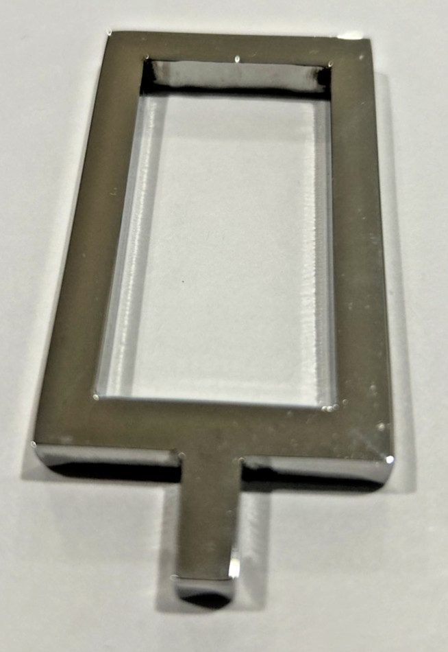 10 -Polished Chrome Rectangular Curtain Ring 2.5″ x 1.5″ Modern Drapery Hardware