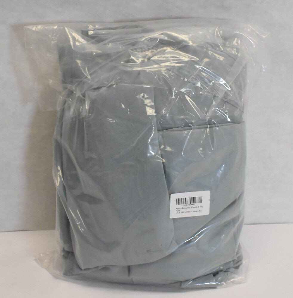 Premium Blackout Thermal Insulated Room Darkening 2 Panel 52″ x 84″ Mineral Blue