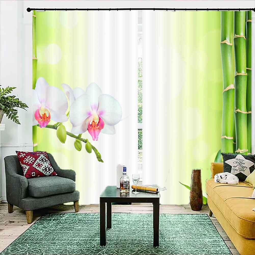 Green Metering Clear 3D Curtain Blockout Photo Printing Curtains Drape Fabric