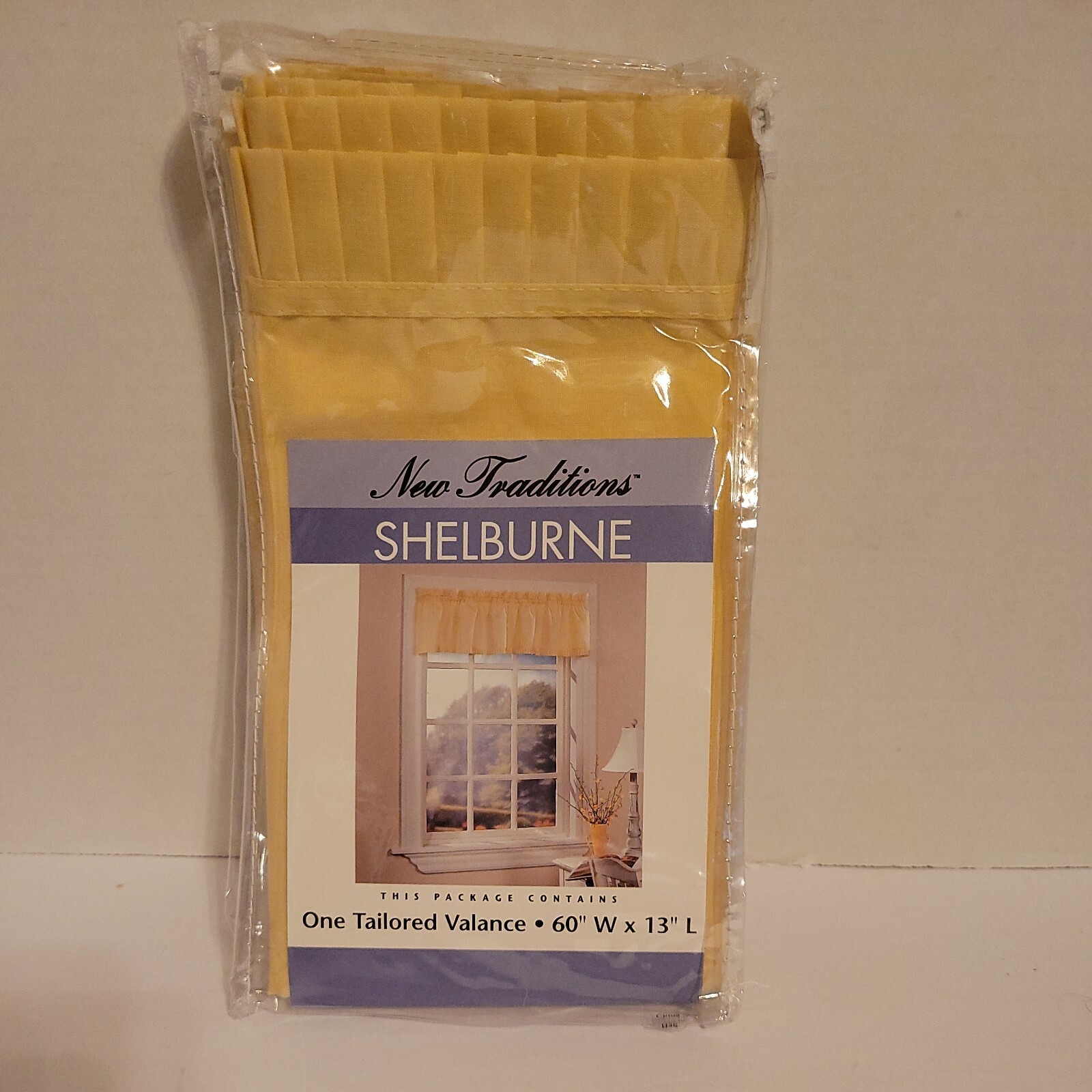New Traditions Shelburne Tailored Valance Yellow 60″ W x 13″ L