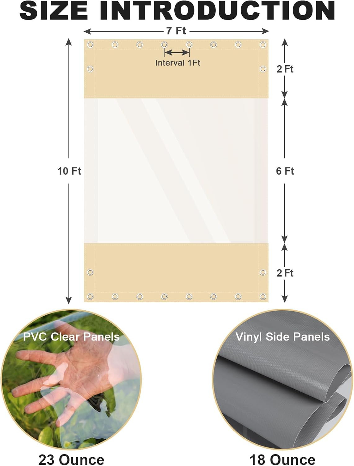 Clear Vinyl Curtains for Patio Enclosure 23Oz Heavy Duty Waterproof Anti Uv…