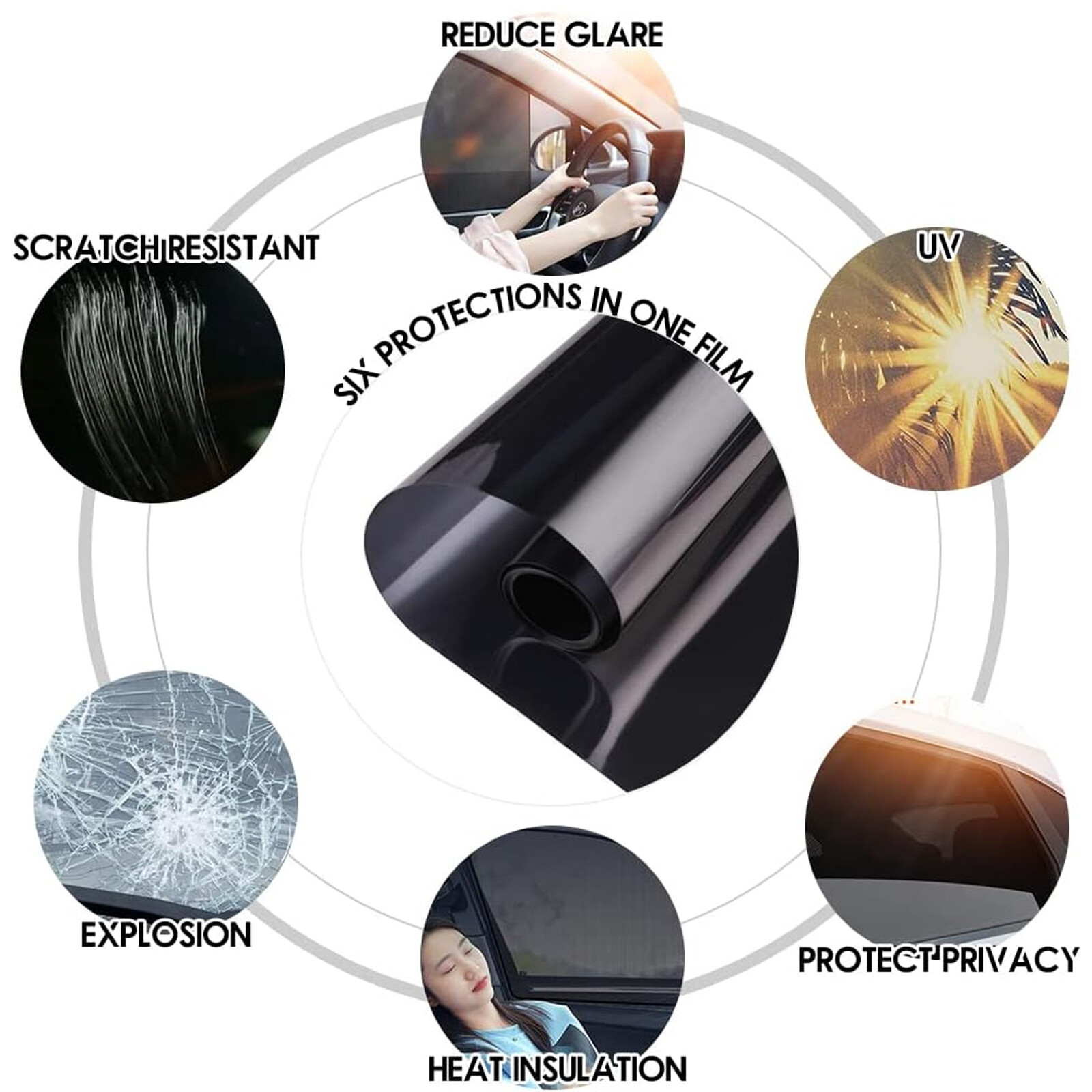 20″ x 10FT Uncut Car Window Tint Film Roll 5-35% VLT For Car Home & Office Glass