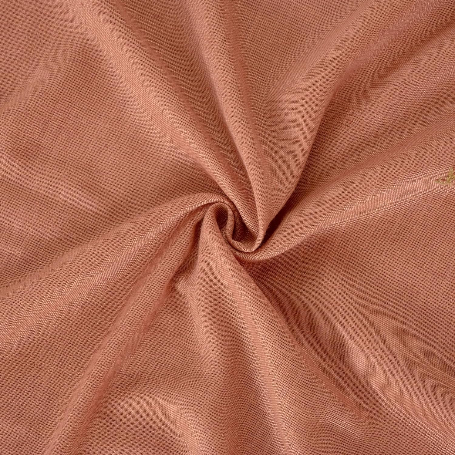 Bgment Rust Terracotta Linen Curtains 45 Inch Length, Burnt Orange Semi Sheer Dr