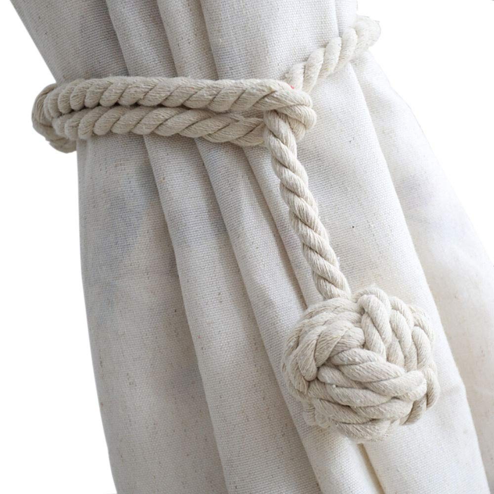 4 Pack Curtain Tiebacks Heavy Duty Curtain Rope Tieback, Handmade Rural Deco…