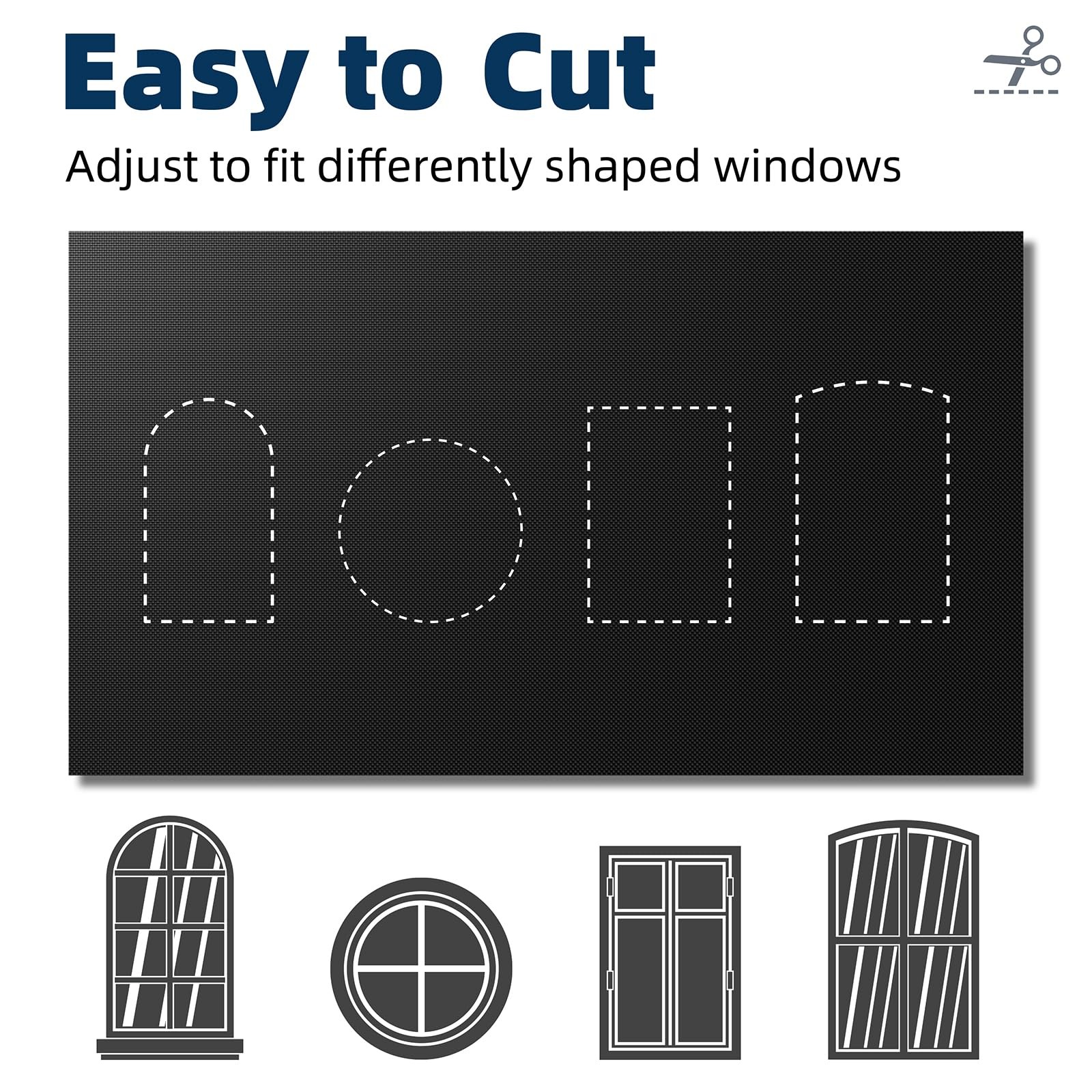 Portable Blackout Curtains 40″×59″, Strong Hook and Loop Tape Strips with Adh…