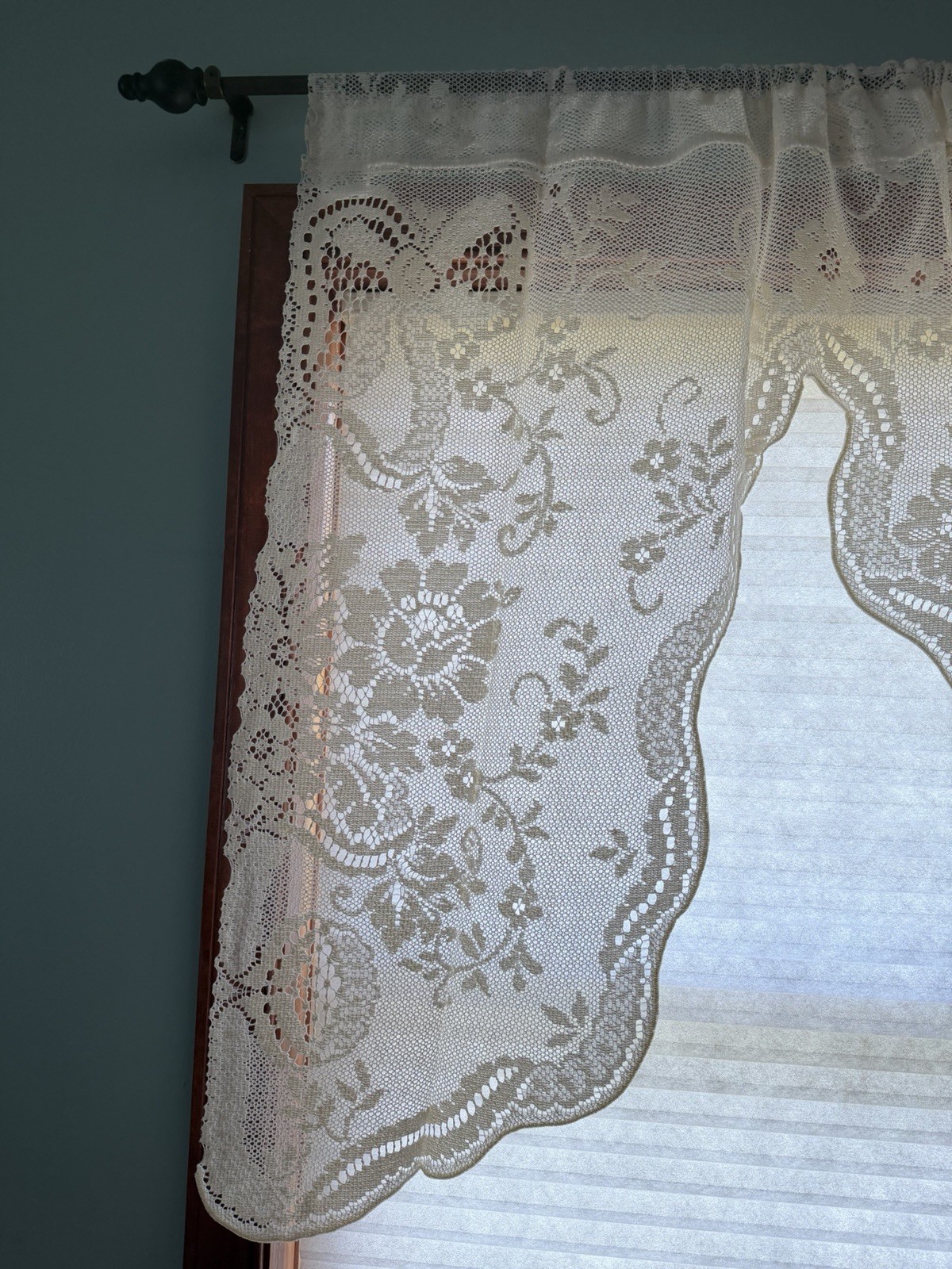 Oxford House Ainsley Swag Valance 60” W X 32.5” L Lace Ivory New In Package