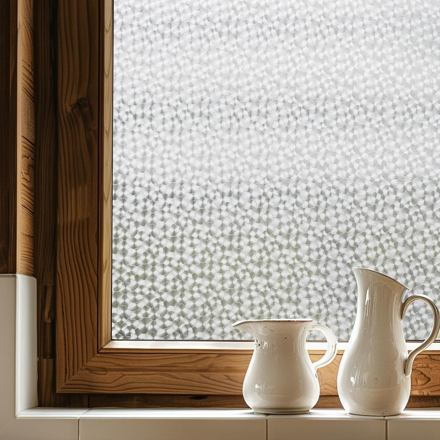 Window Privacy Film Stained Glass Decorative Static Cling Removable Sun Blocking