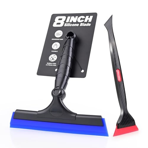 Window Tint Tool Mini Quarter Window Squeegee 8 inch Silicone Squeegee Kit