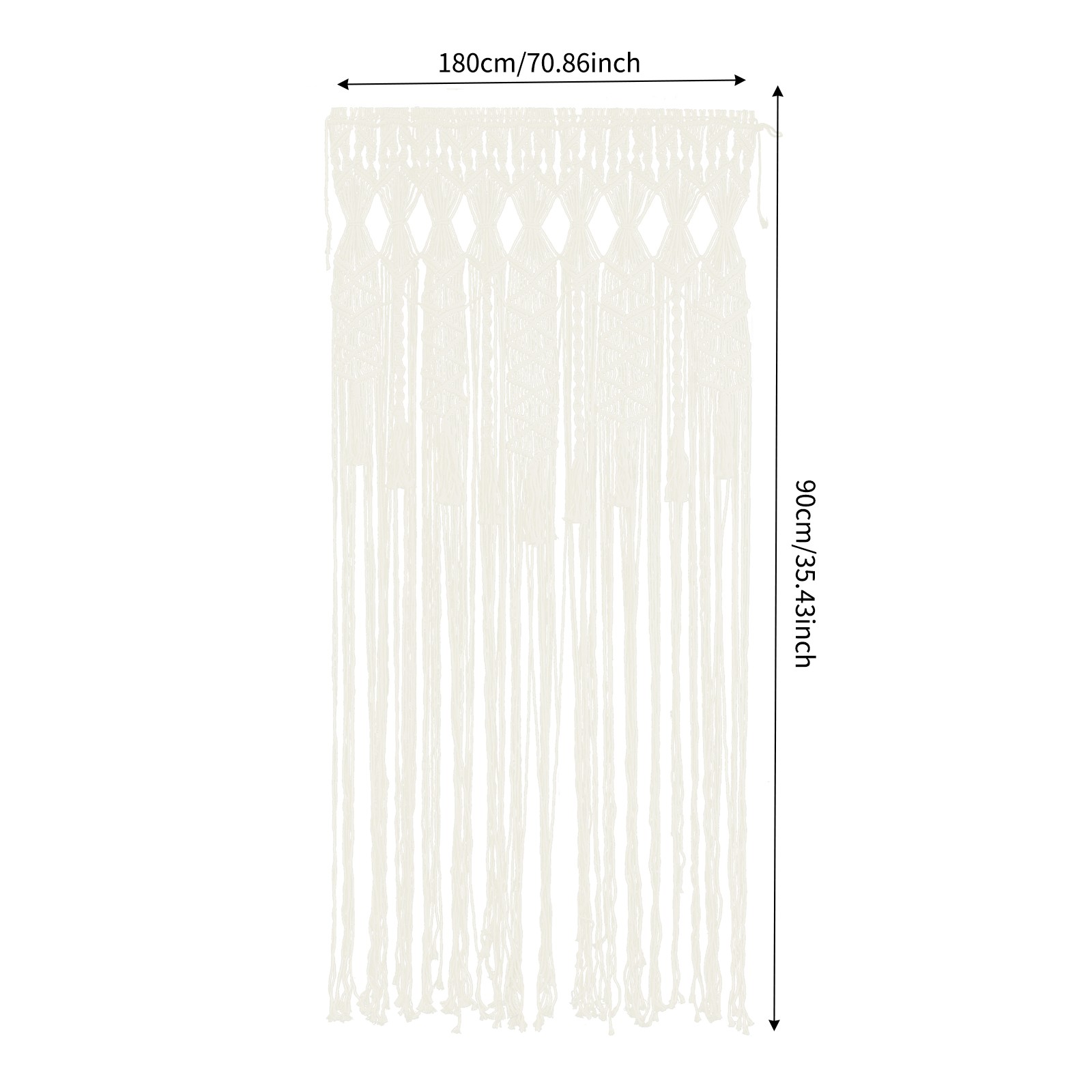 Handmade Macrame Wall Hanging Boho Home Backdrop Door Window Curtain Decor USA