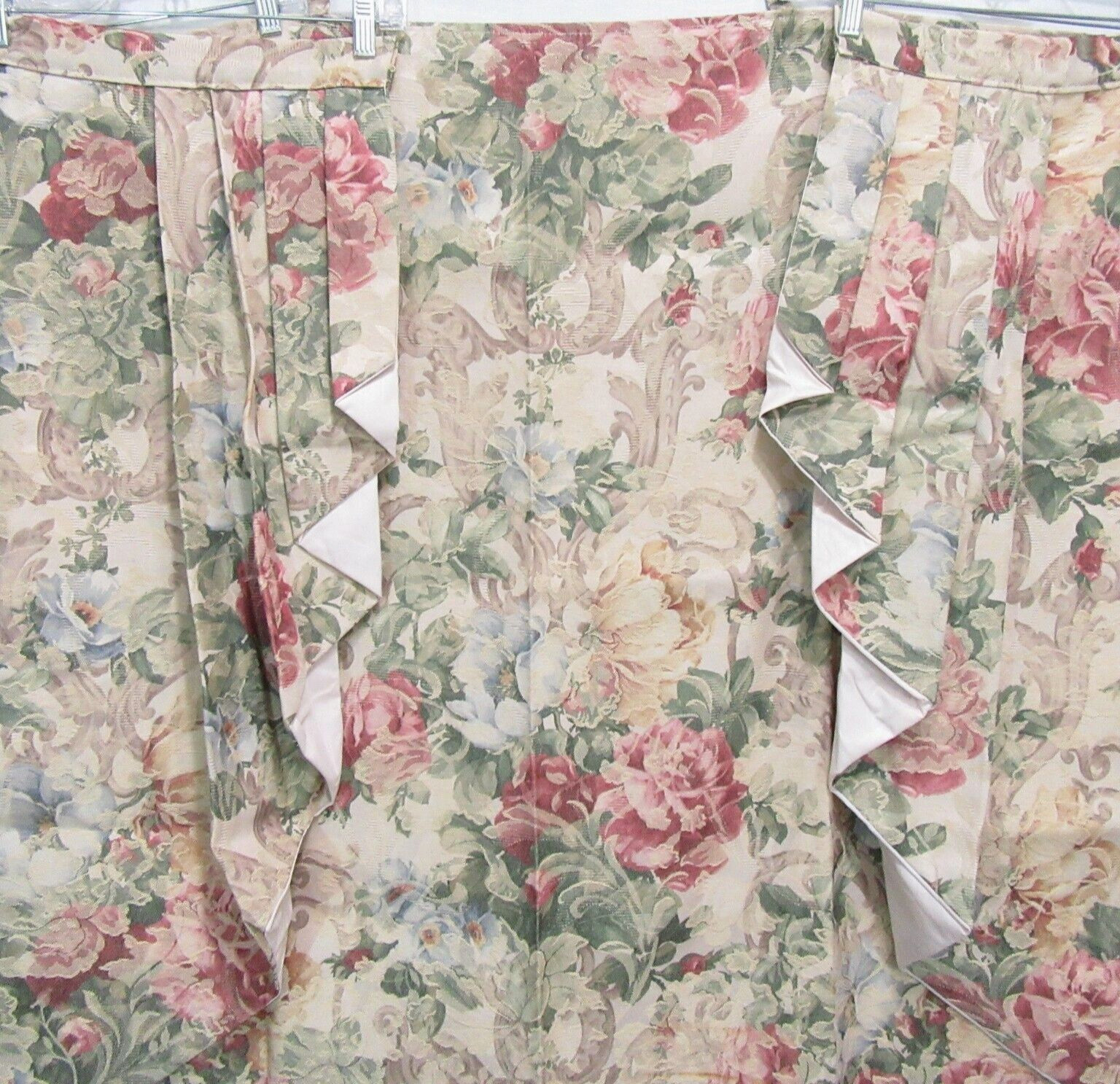 Burlington Floral 4pc 82 x 84 Tab-Top Drapery Panels with Swag Valances
