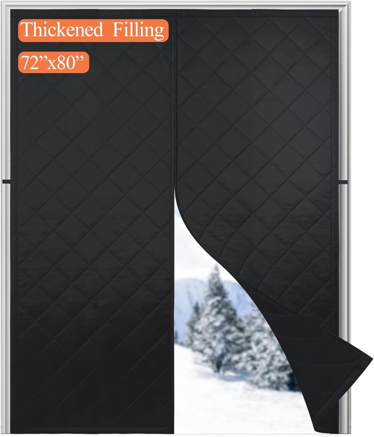 Thickened Wide Magnetic Thermal Insulated Door Curtain