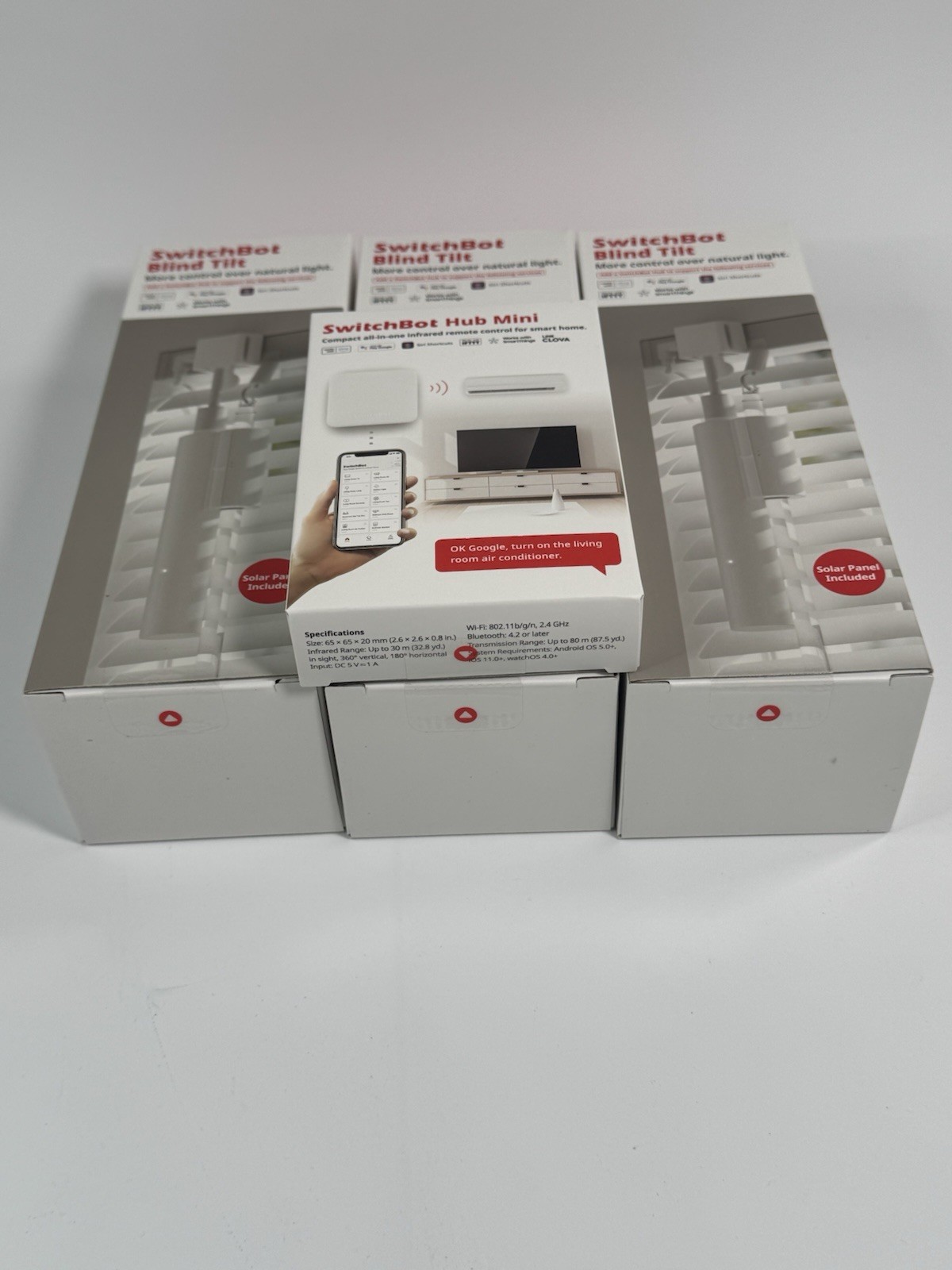 SwitchBot Smart Motorized Blinds Kit – Blind Tilt 3 Pack with Hub Mini W2701600