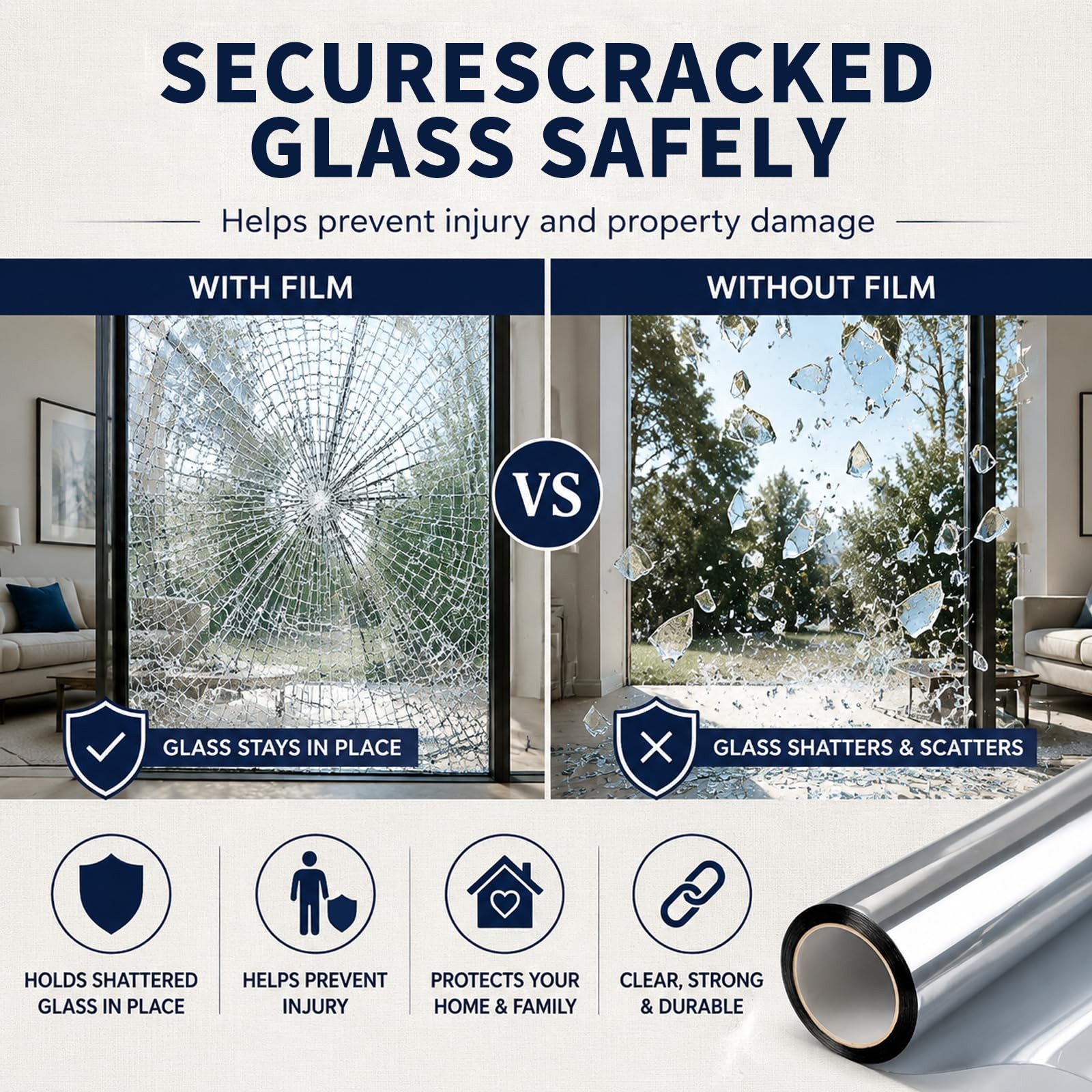 One Way Window Film, Daytime Privacy Mirror Window Tint, Static Cling Reflect…