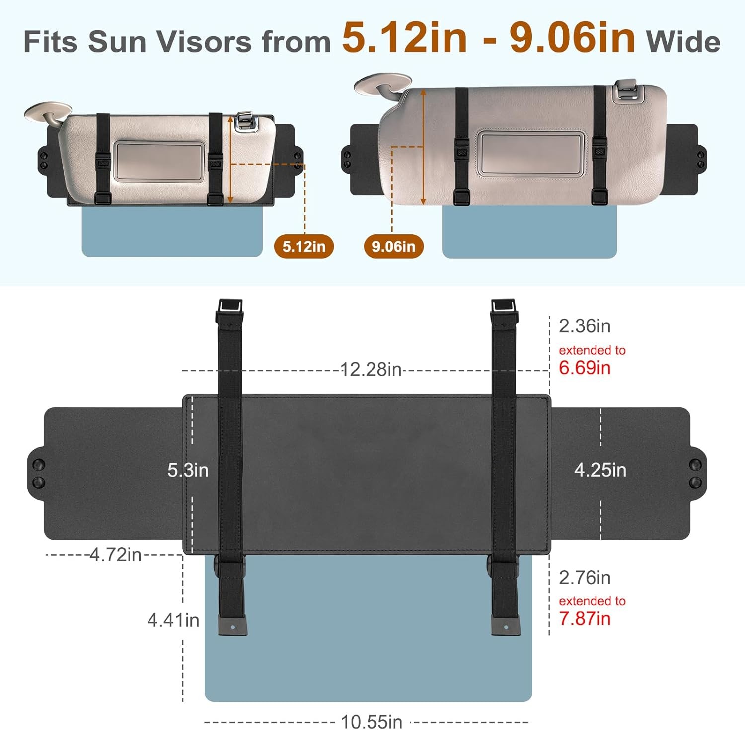 Sun Visor Extender for Car, Visor Extender Sun Blocker, Sun Visor Extender with