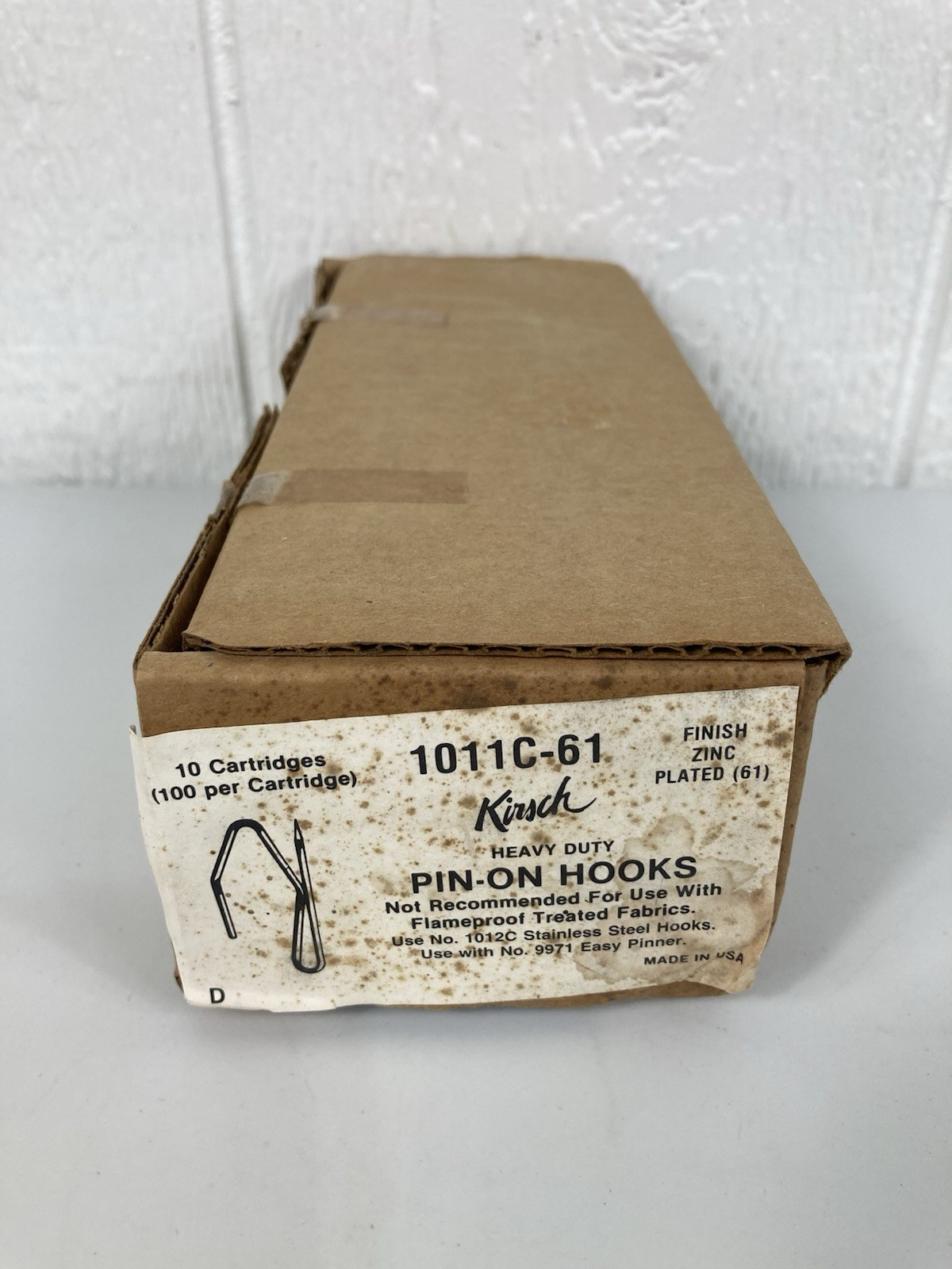 Kirsch Drapery Pin On Hooks 1000 Pieces 1011C-61 Zinc Plated