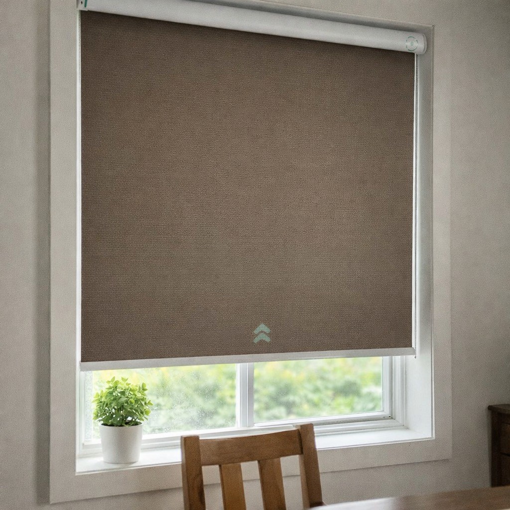 Yoolax Motorized Blackout Blinds Remote Control Smart Shades 35×72 Coffee NEW