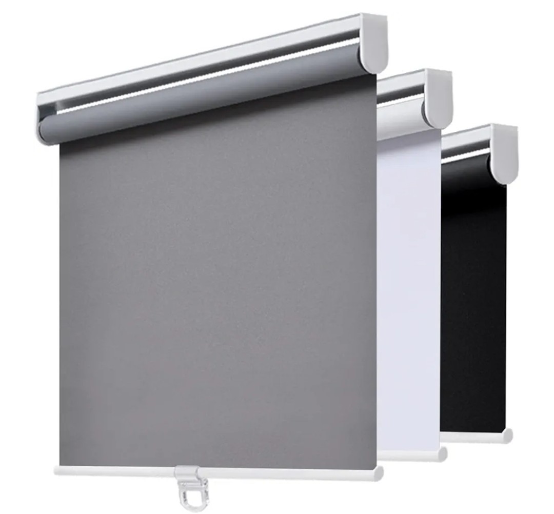 AOSKY Cordless Roller Shades Blackout(47″ W x 72″ H, Grey)