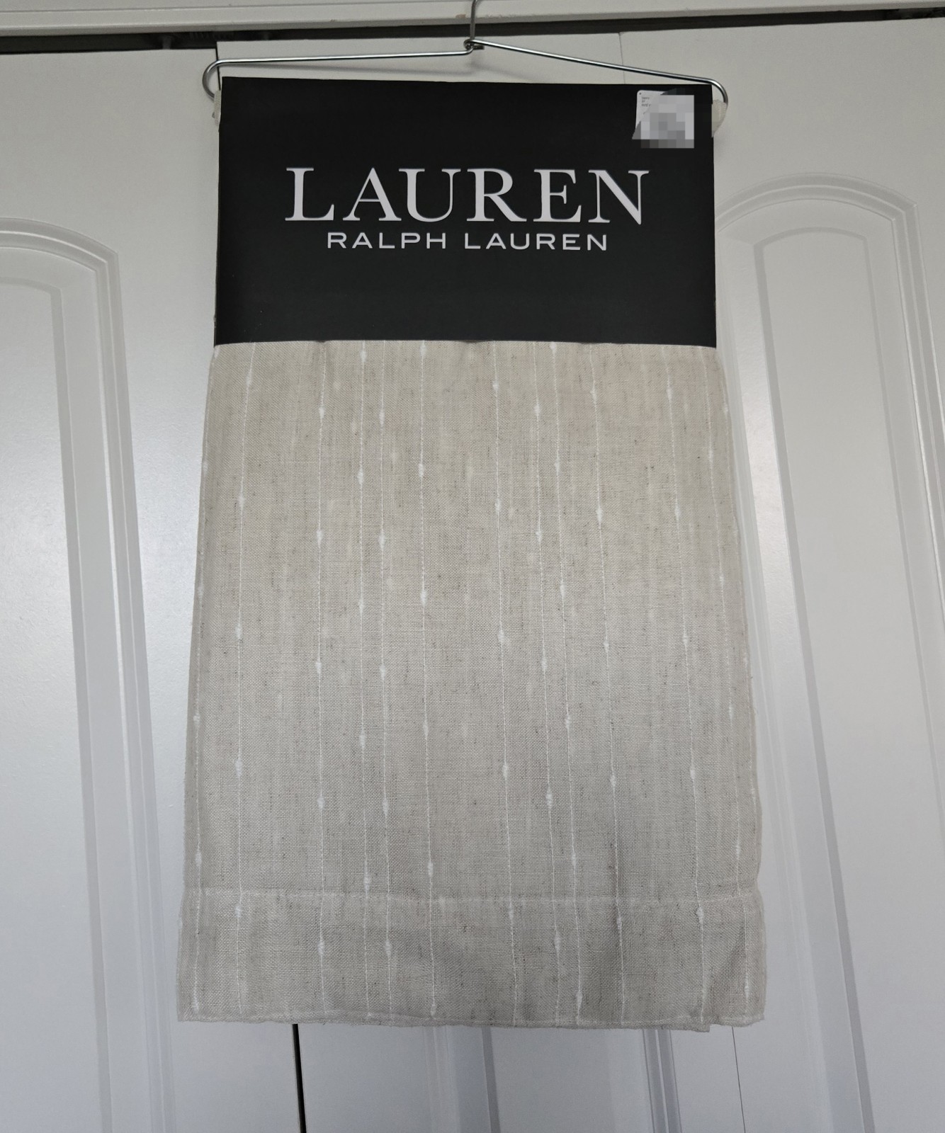 Ralph Lauren Natural Beige Window Curtains 2 Panels 54x 96 Sheer Linen