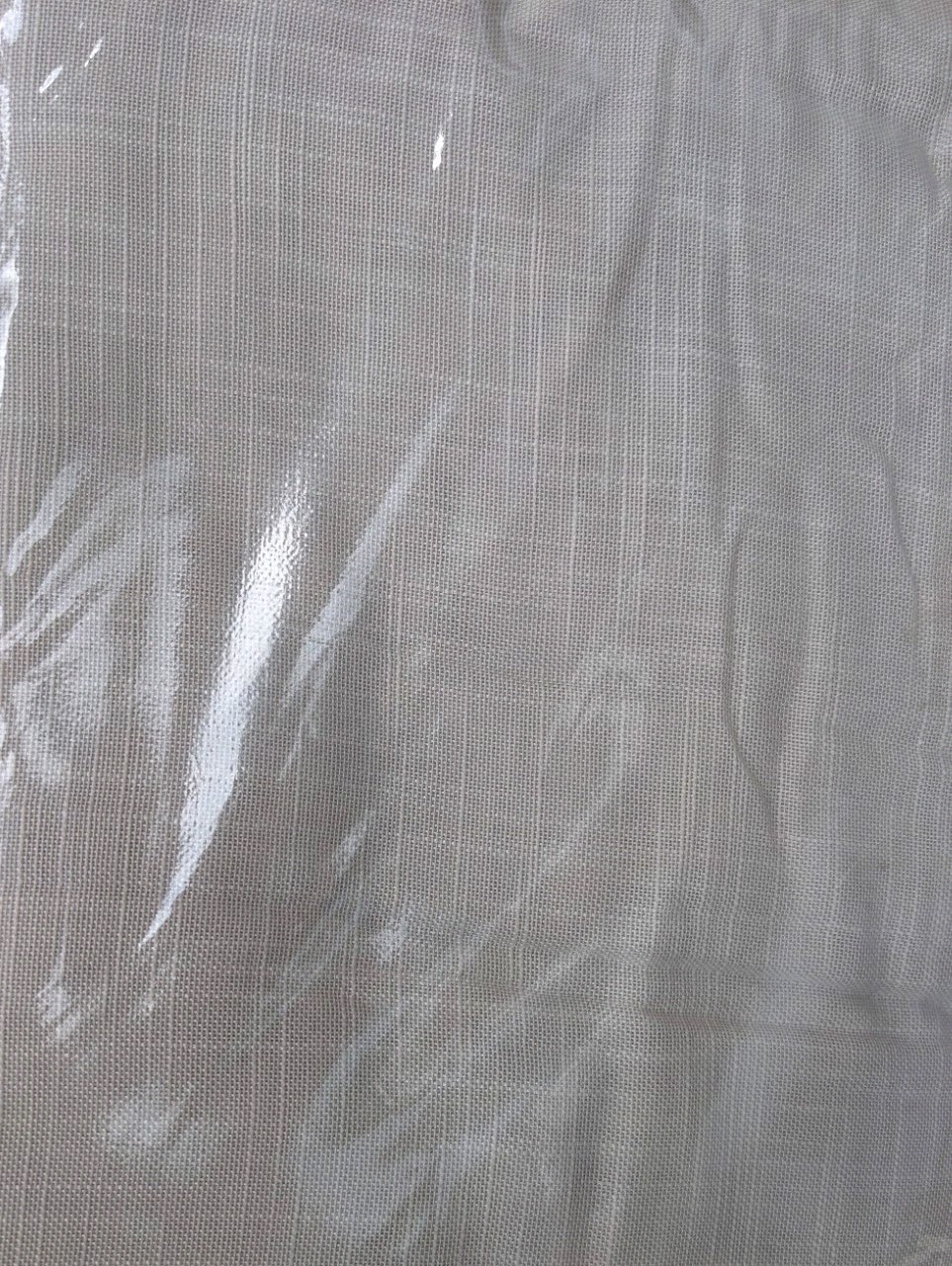 Chanasya Beige Crosshatch Textured Curtains, 2 Panels, 52 x 84 Inches