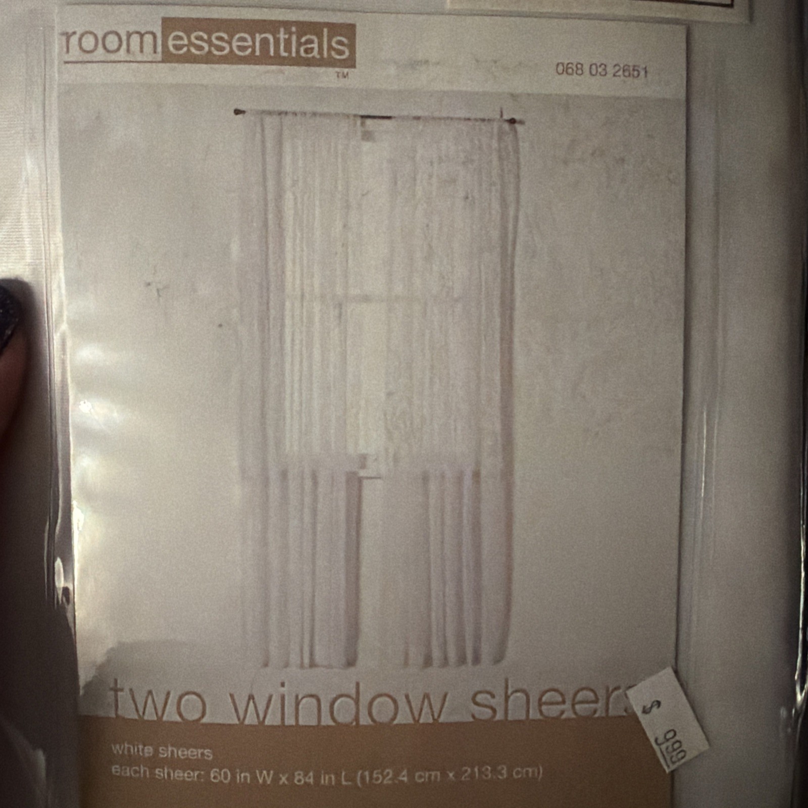 Room Essentials 2 Window White Sheers 60″ Wide x 84” Long