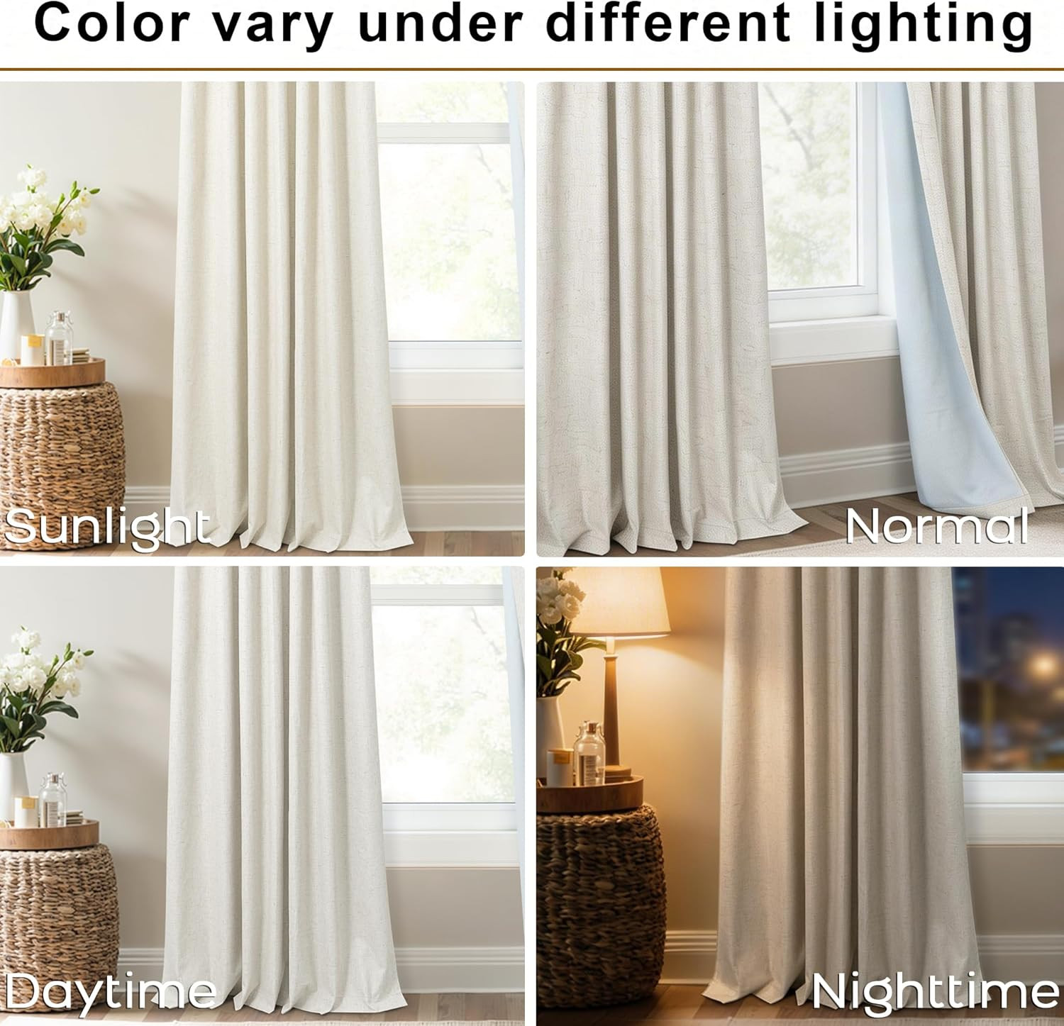 Luxury 108″ Blackout Curtains, Linen Pinch Pleated Drapes for Living Room