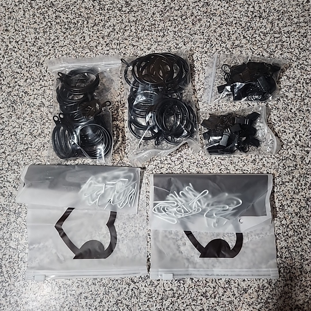 Curtain Hanging Hooks and Clips. 2-20 Packs Hardware for Drapes