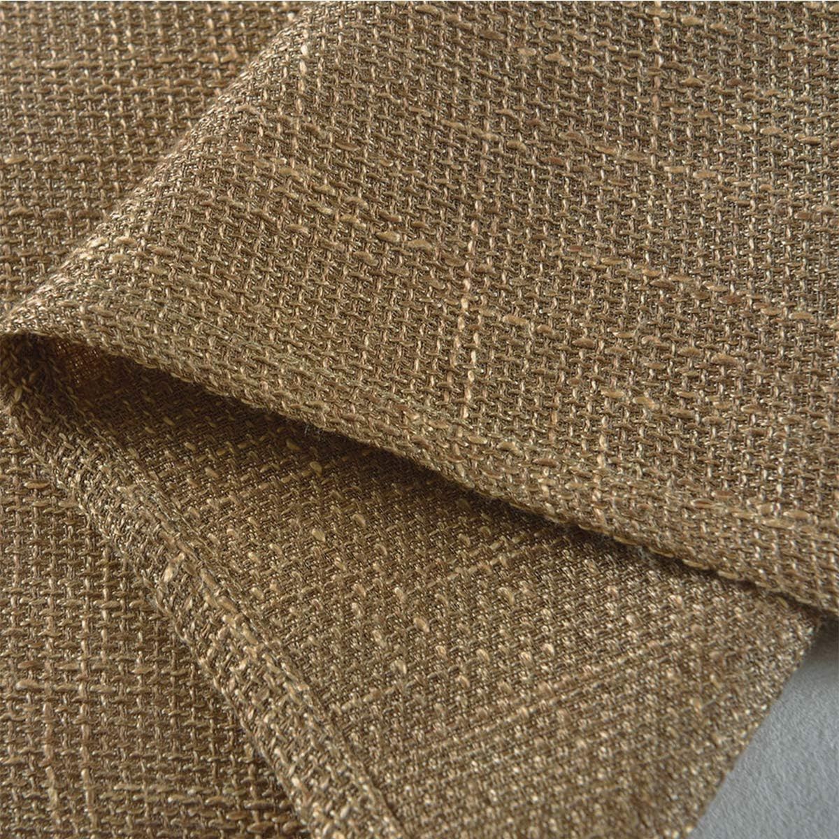 Burlap Tier Curtains for Kitchen Rustic Tan Rod Pocket Curtains for Short Window