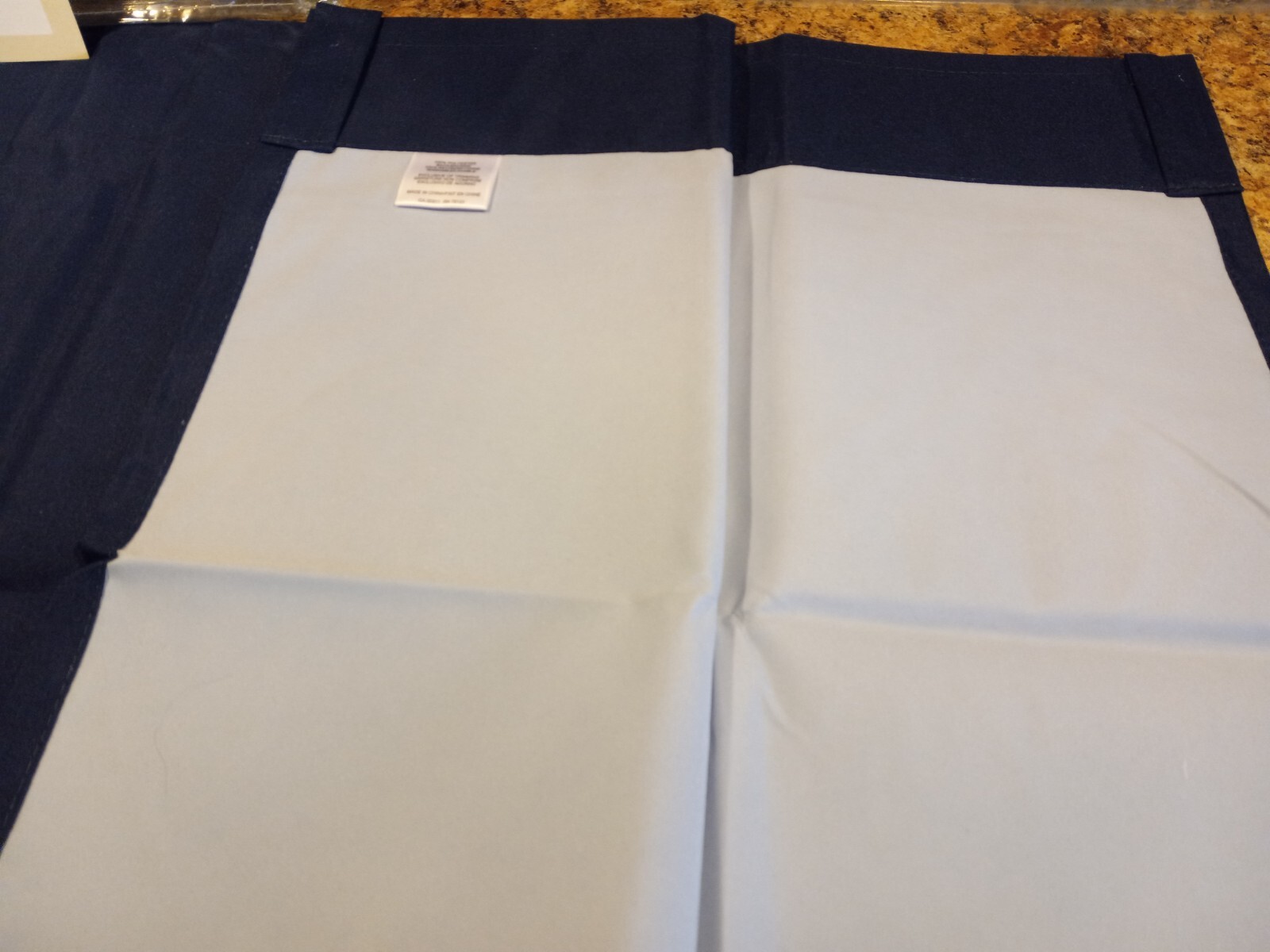 1 Therma Logic Header Valance Insulated Navy Blue Polyester-Rayon 60″w x 16″l