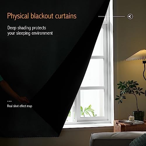 Magic Tape Stick on Portable Curtains for 35″W x 48″L (Pack of 1) Silver Gray