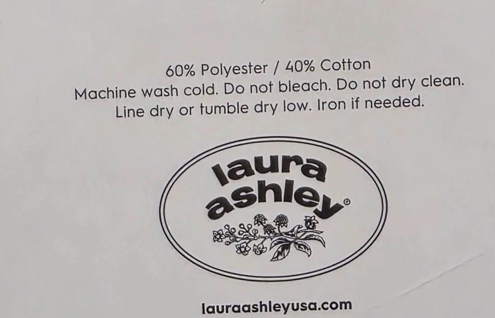 New Laura Ashley BRAMBLE Floral Cotton Blend Window Drapes – 38 x 96″ – Set of 4