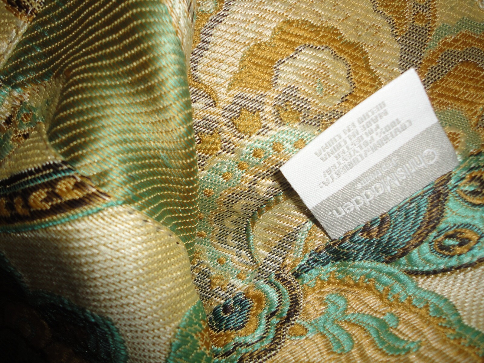 CHRIS MADDEN TURQUOISE GOLD BROWN (PAIR) UNLINED PANELS W/TIEBACKS 42 X 84