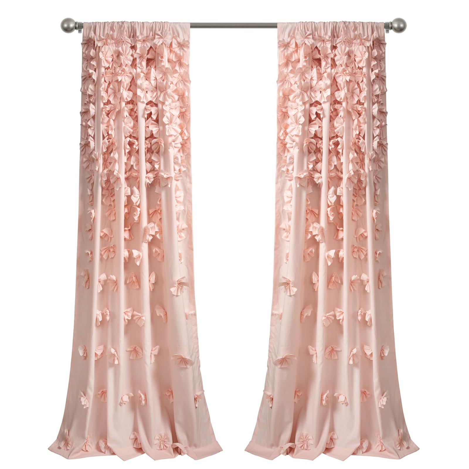Riley Light Filtering Window Curtain Panel, Single 54″ W x 84″ L, Blush – Cut…