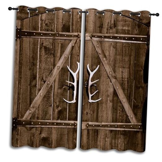 Barn Wooden Doors Grommet 72″W x 63″L (Pack of 1) Barn Wooden Doors-003